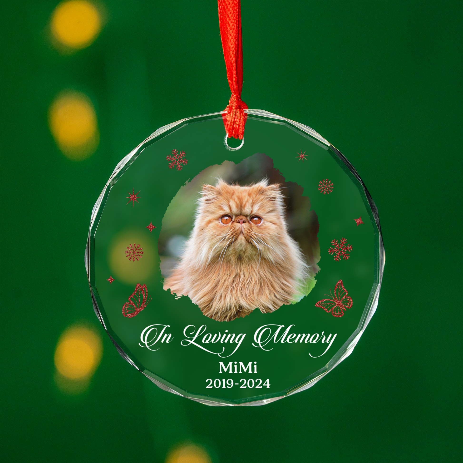 In Loving Memory - Personalized Custom Glass Ornament