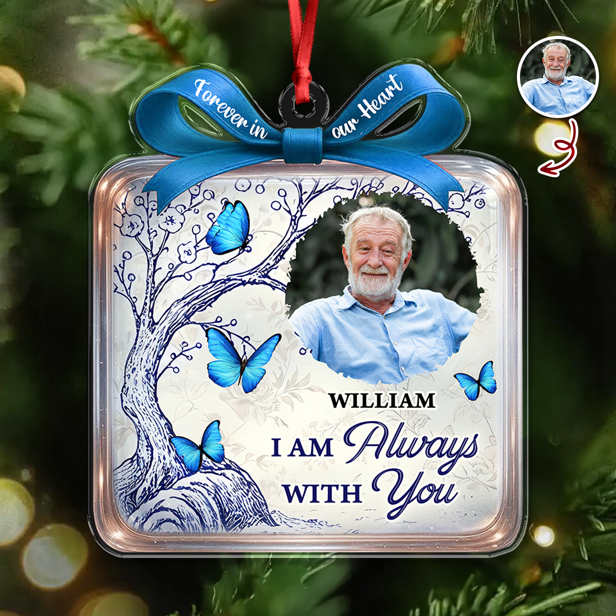Memorial Box For Christmas - Personalized Custom Acrylic Ornament
