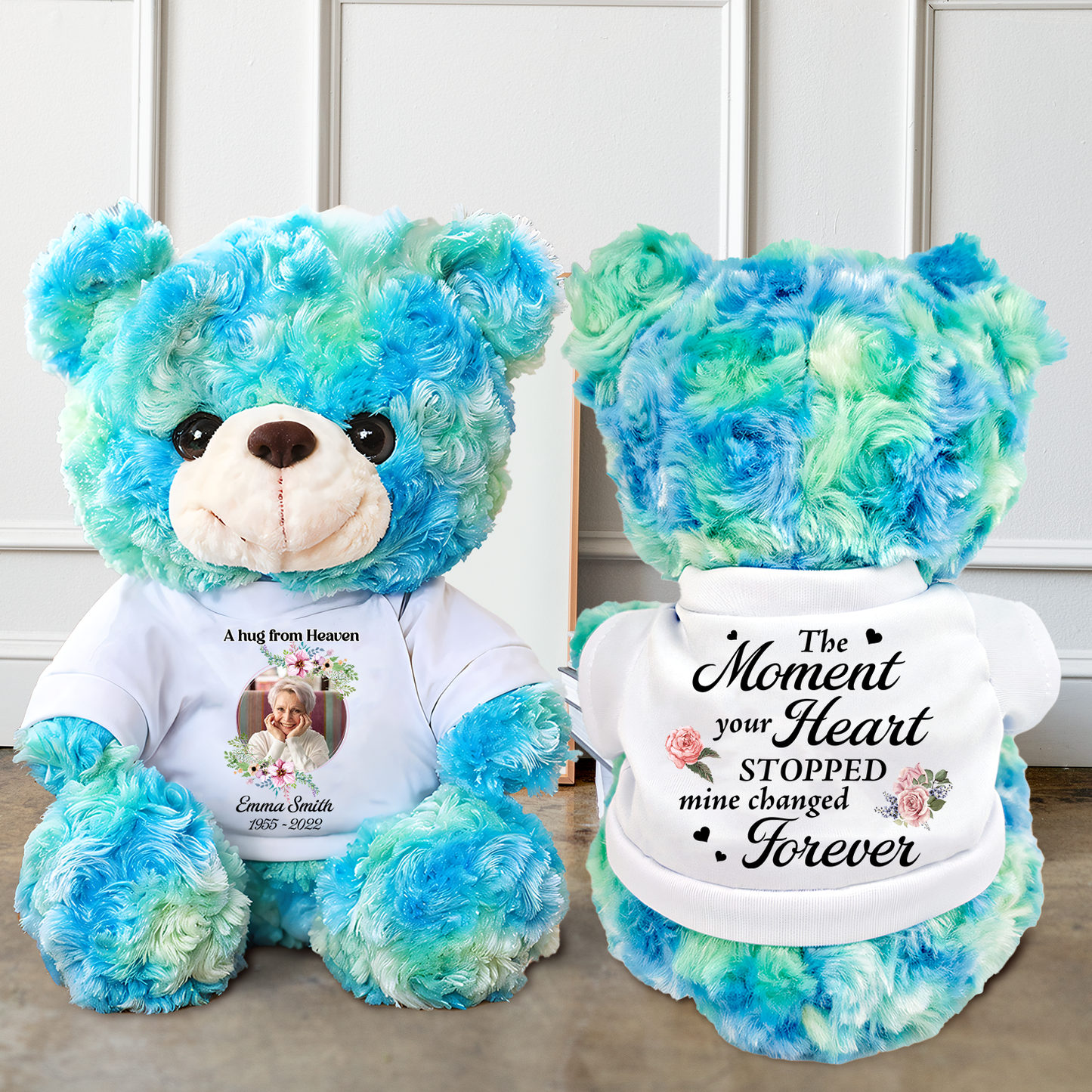 The Moment Your Heart Stopped - Memorial Personalized Custom Teddy Bear Plush