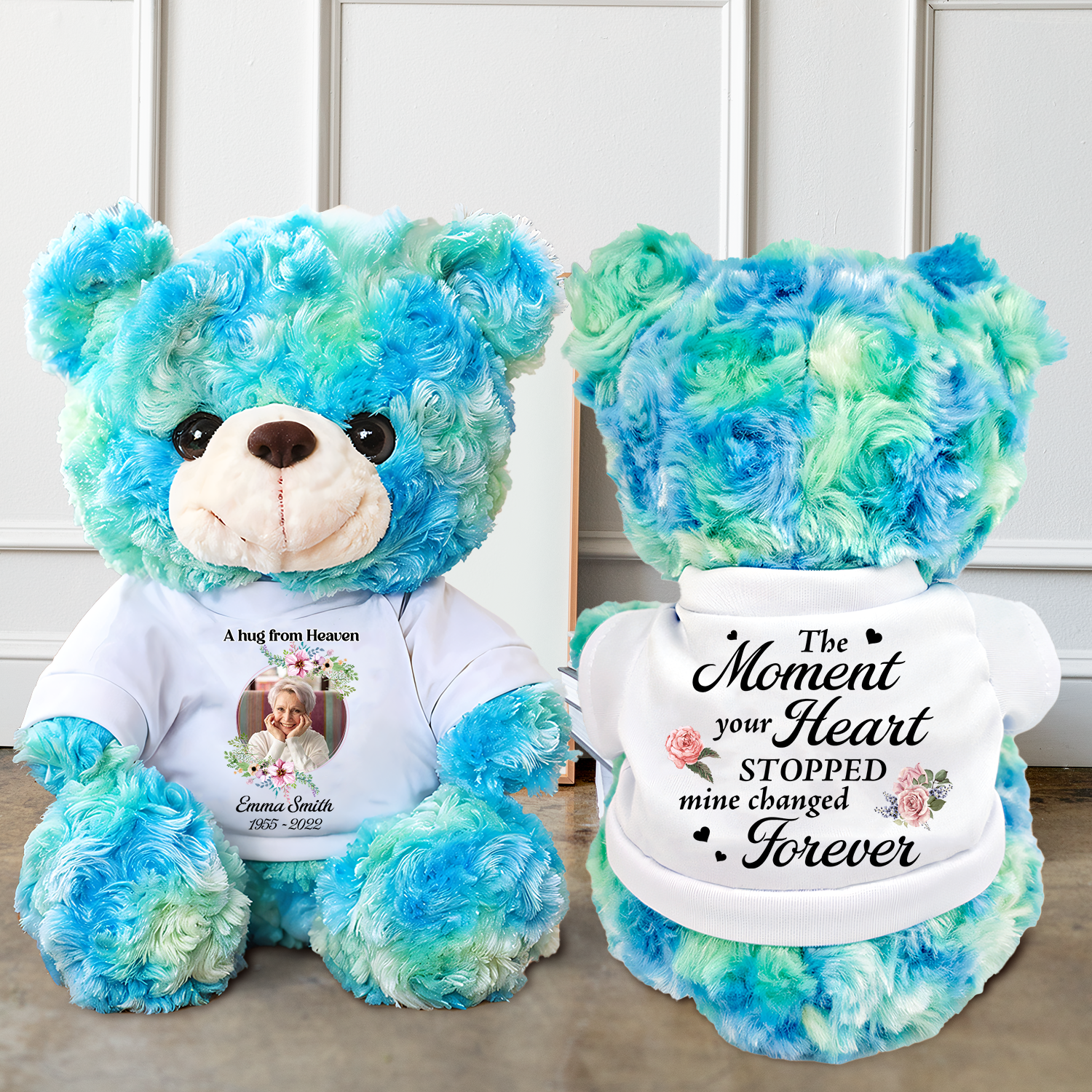 The Moment Your Heart Stopped - Memorial Personalized Custom Teddy Bear Plush