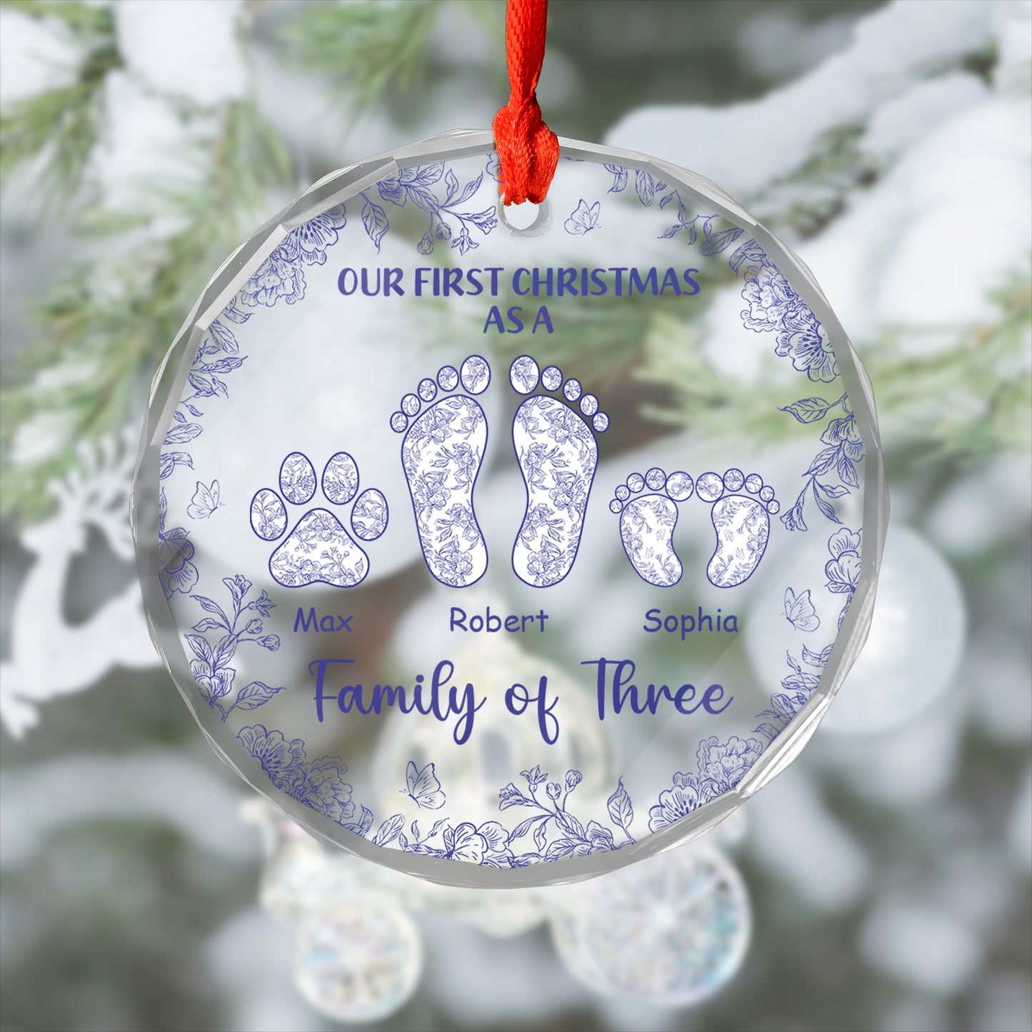 Our Christmas Together - Personalized Custom Glass Ornament