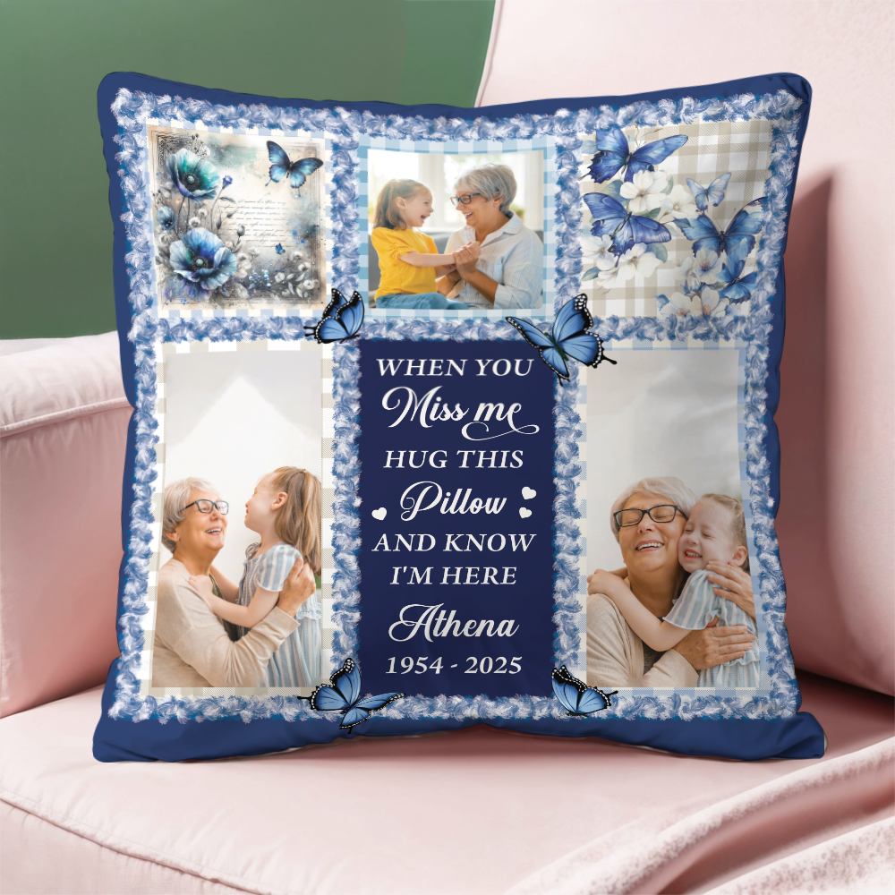 Miss You So Much -  Personalized Custom Pillow