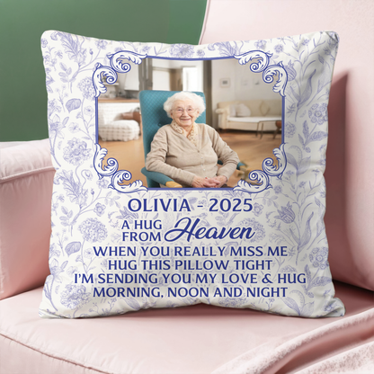 A Hug From Heaven Flower - Personalized Pillow (Insert Included)