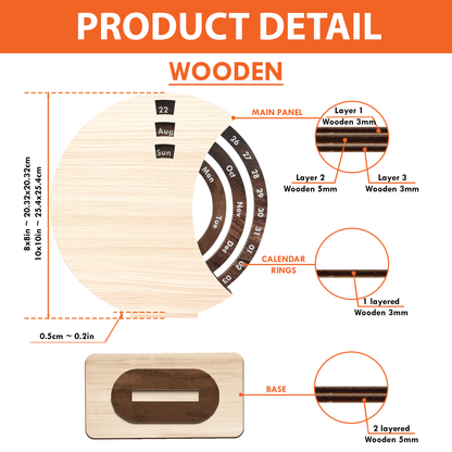 I Miss You - Personalized Spinning Perpetual Desk Calendar