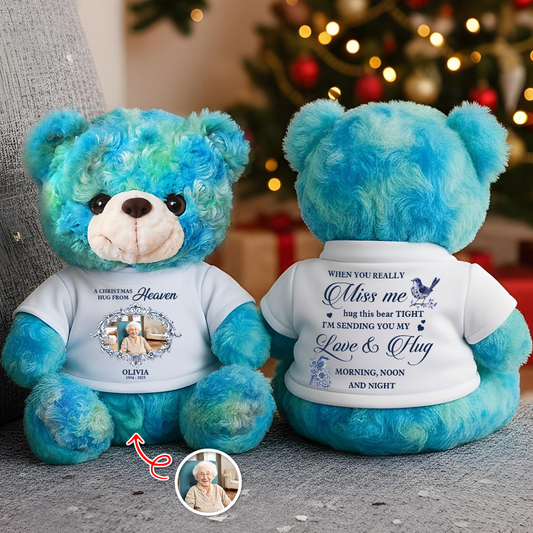 Christmas Heart From Heaven - Personalized Custom Teddy Bear Plush