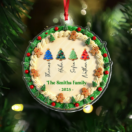 Sweet Family Tree Cookie Ornament - Personalized Custom Acrylic Ornament