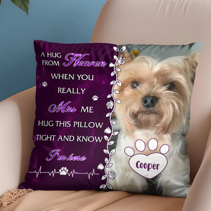 Hug this Pillow Pet Loss - Memorial Gift - Personalized Pillow