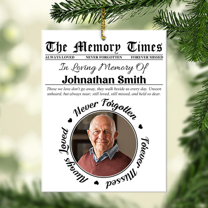 The Memory Times - Personalized Custom Acrylic Ornament
