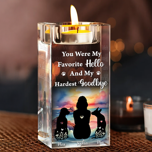 I Loved You Your Whole Life Memorial - Personalized Crystal Candle Holder