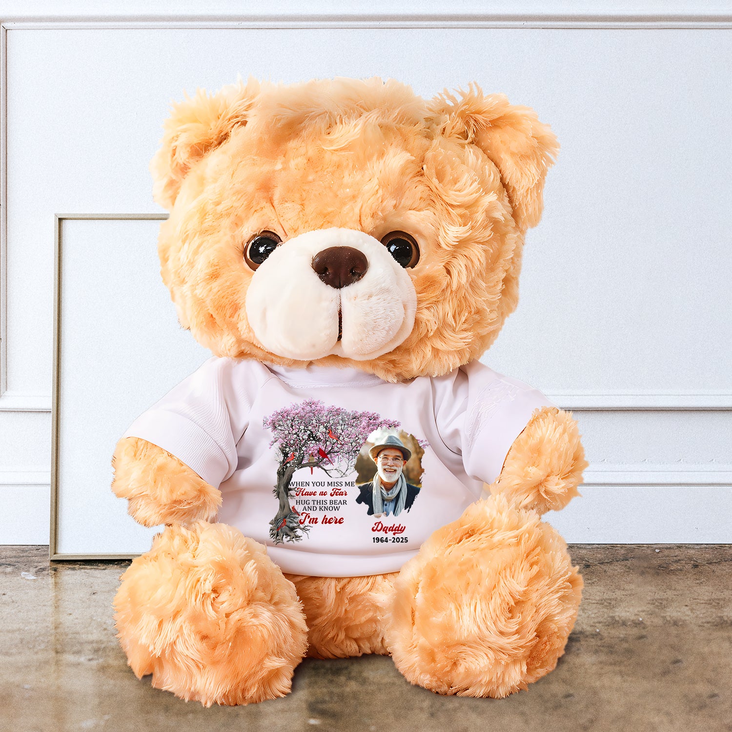 Hug This Bear Tree - Memorial Personalized Custom Teddy Bear Plus