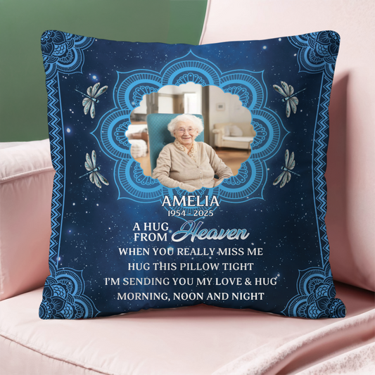 A Hug From Heaven Mandala - Personalized Pillow (Insert Included)