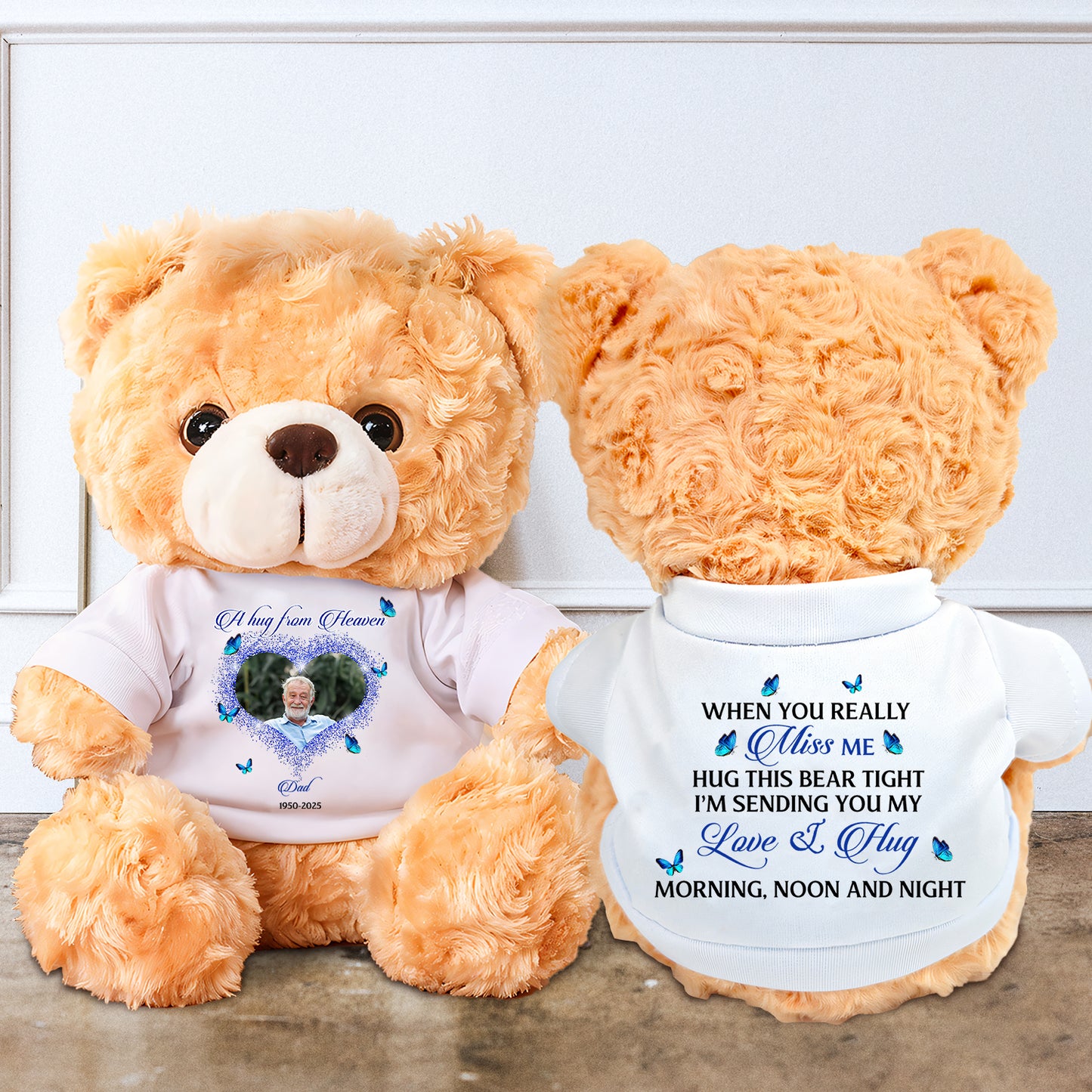 Hug This Bear - Memorial Personalized Custom Teddy Bear Plush