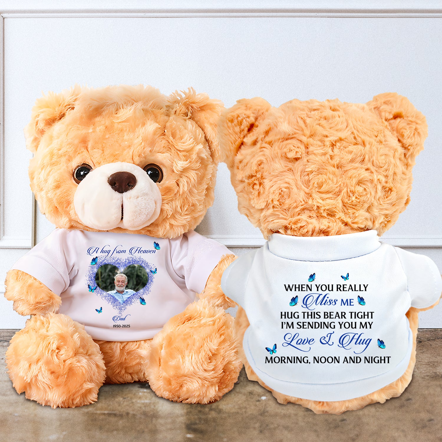 Hug This Bear - Memorial Personalized Custom Teddy Bear Plush