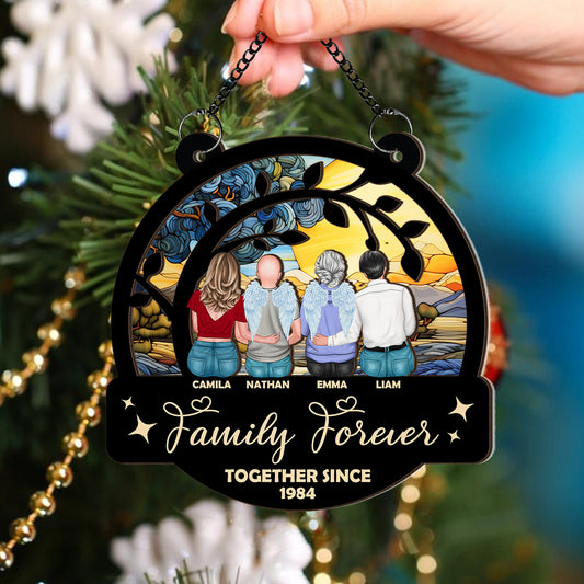 Family Forever Ornament - Window Hanging Suncatcher Ornament