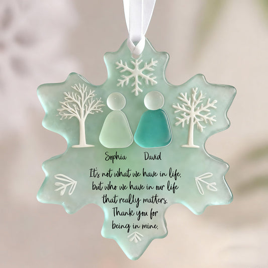 Our Family Sea Glass - Personalized Custom Acrylic 2-layered Ornament