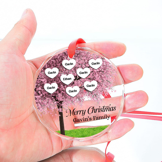 Fill A Place In Your Heart - Personalized Custom Glass Ornament