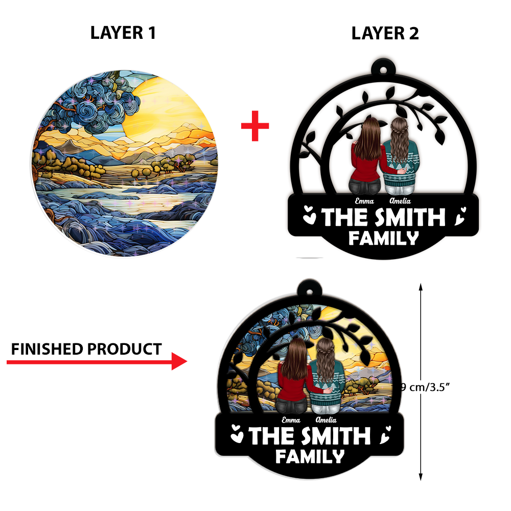 Our Family This Xmas - Custom Shape Hologram Ornament
