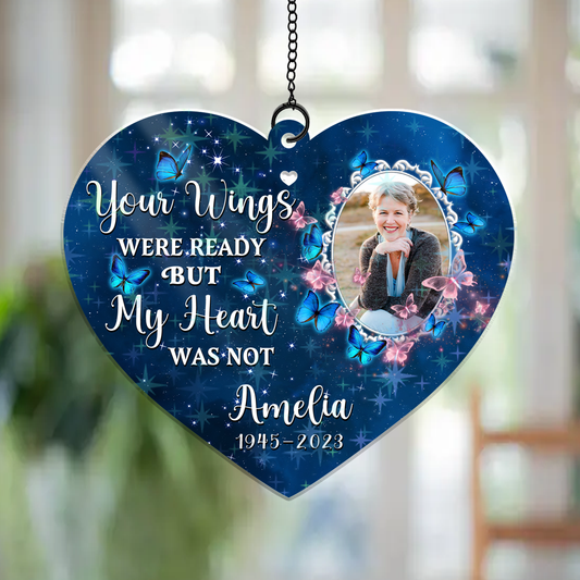 Your Wings Were Ready, But My Heart Was Not - Custom Shape Hologram Ornament