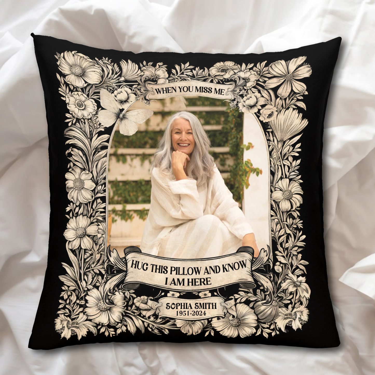 Have No Fear Hug This Pillow Black Pillow - Memorial Pillow