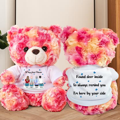 A Hug From Heaven Sky - Memorial Personalized Custom Teddy Bear Plush