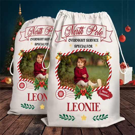 Christmas Bag Santa Sack - Customized Canvas Drawstring Bags