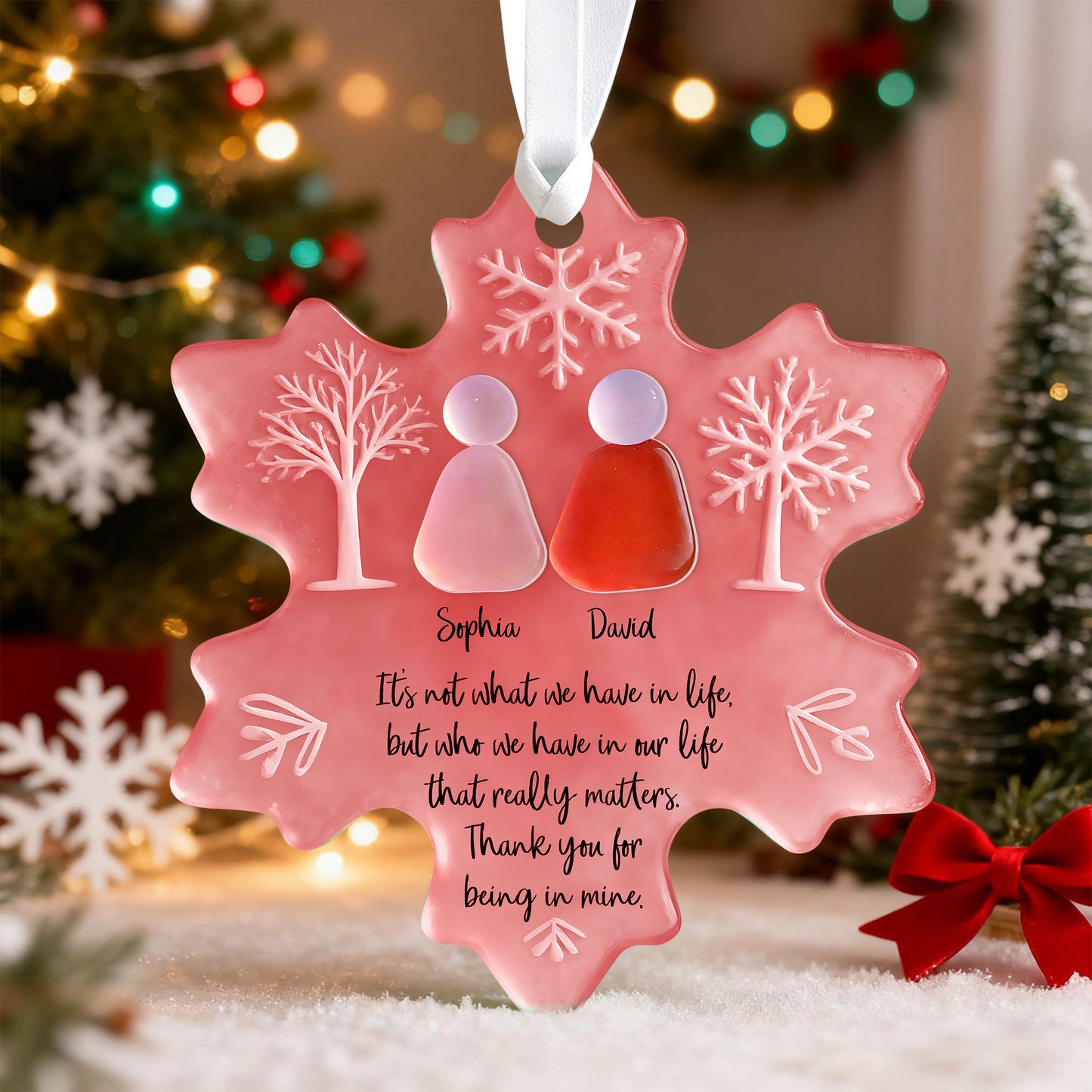 Our Family Sea Glass - Personalized Custom Acrylic 2-layered Ornament