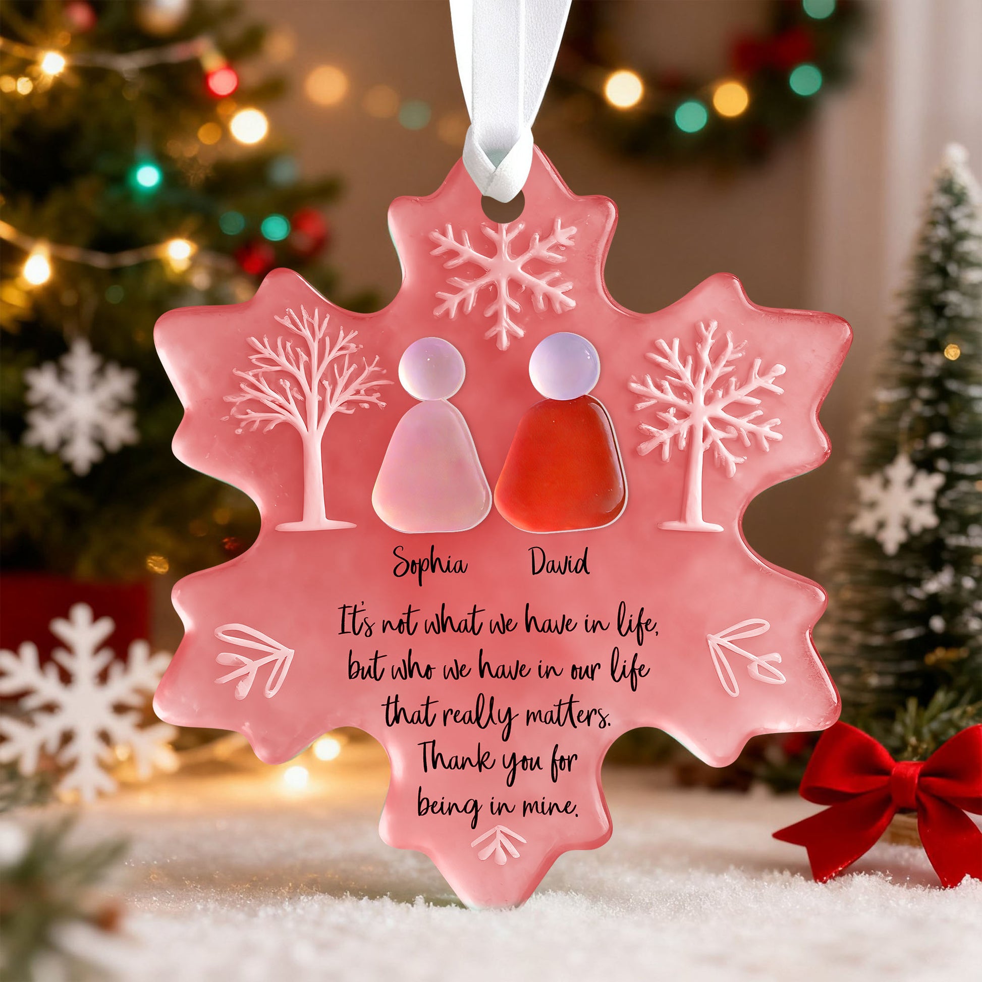 Our Family Sea Glass - Personalized Custom Acrylic 2-layered Ornament