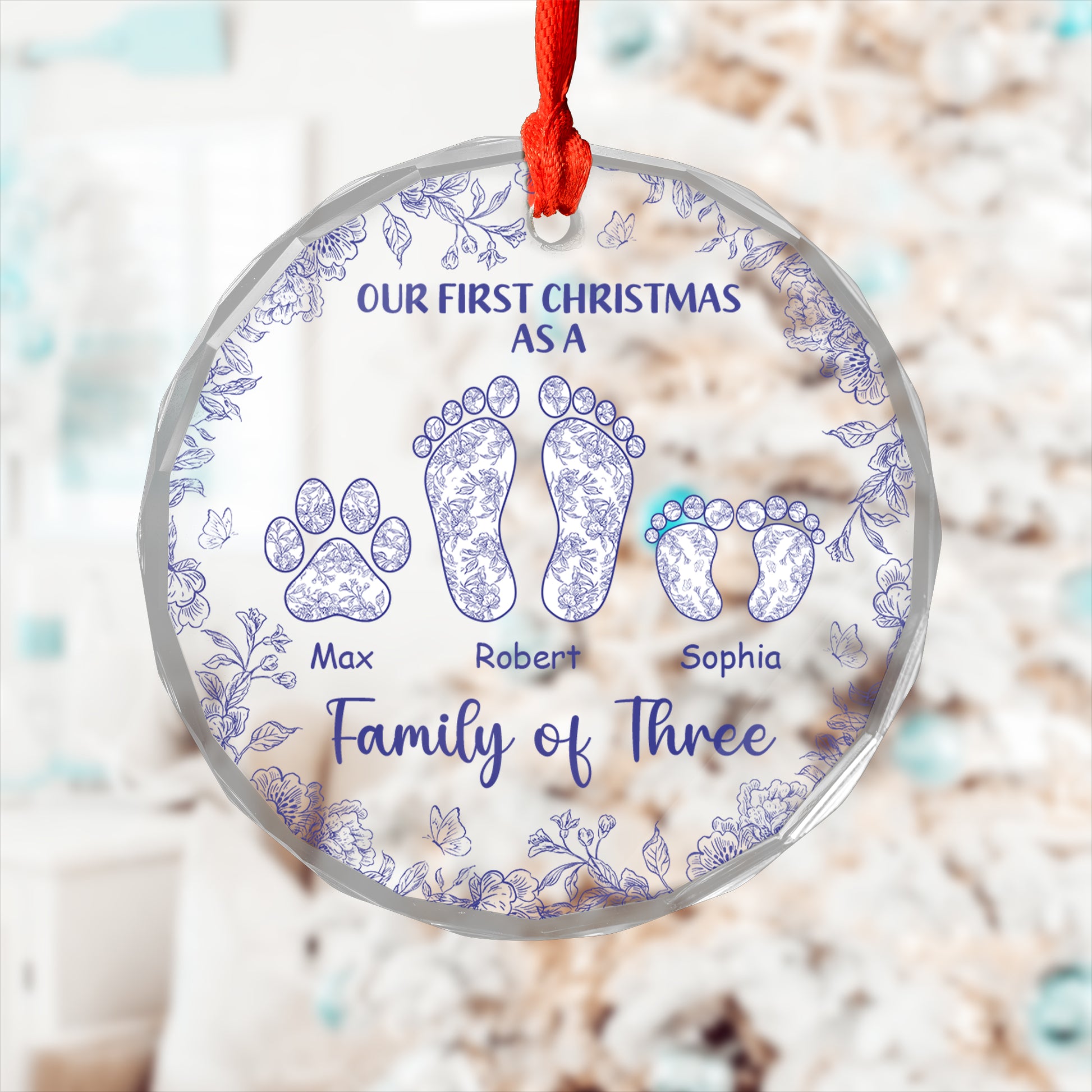 Our Christmas Together - Personalized Custom Glass Ornament