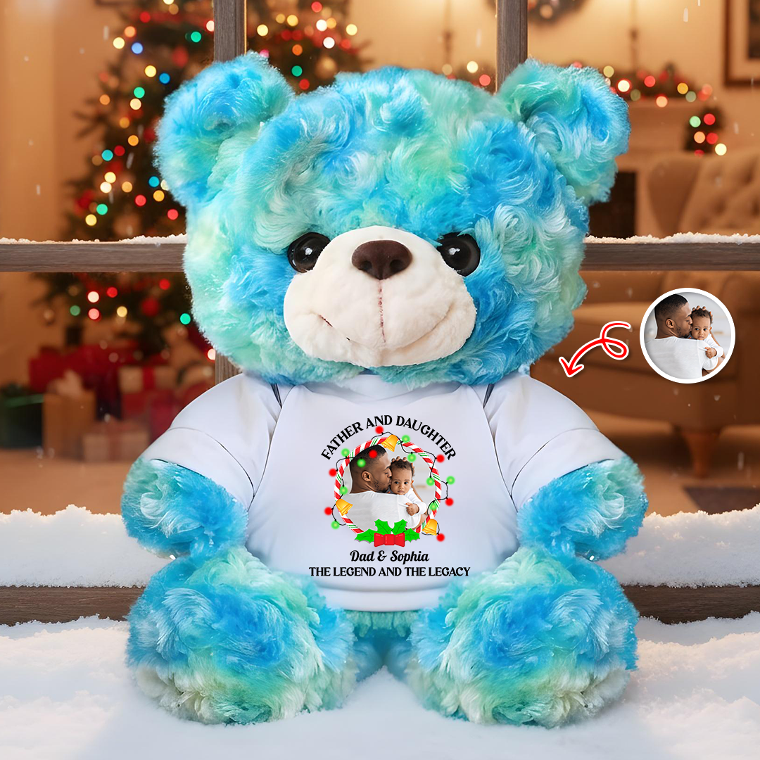 The Legend and The Legacy Teddy Bear – Personalized Custom Plush Keepsake, Father and Daughter Gift, Family Gift, Sentimental Bear