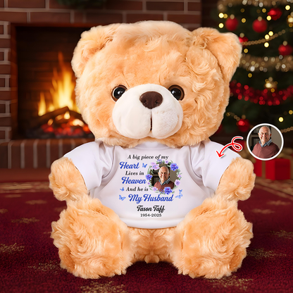A Big Piece Of My Heart - Personalized Memorial Custom Teddy Bear Plush