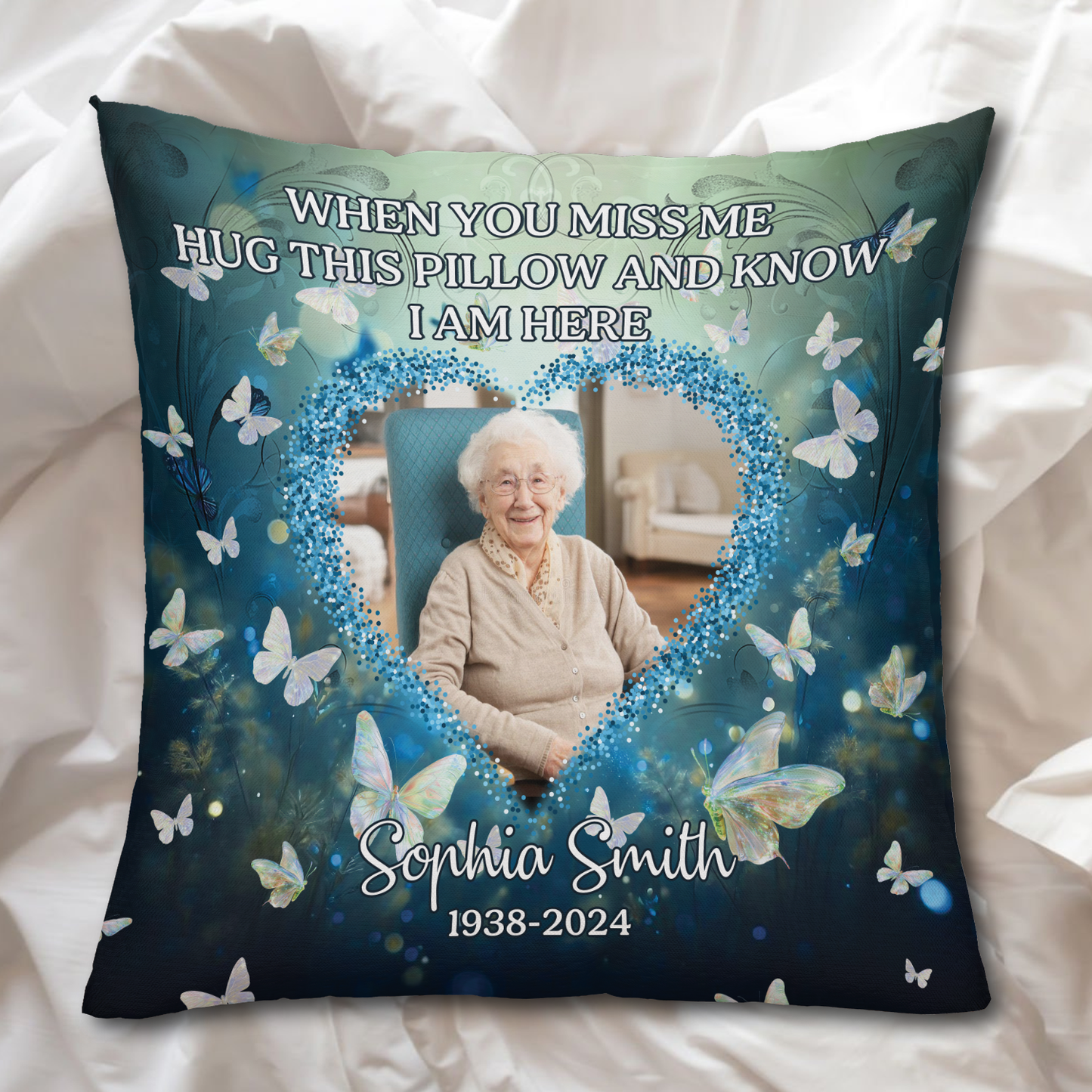 Have No Fear Hug This Pillow Butterfly Pillow - Memorial Pillow