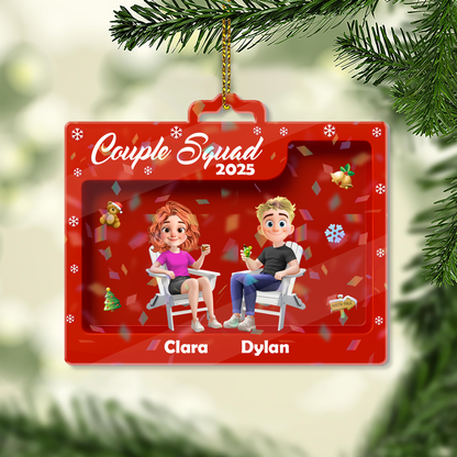 Couple Squad - Custom Shape Hologram Ornament