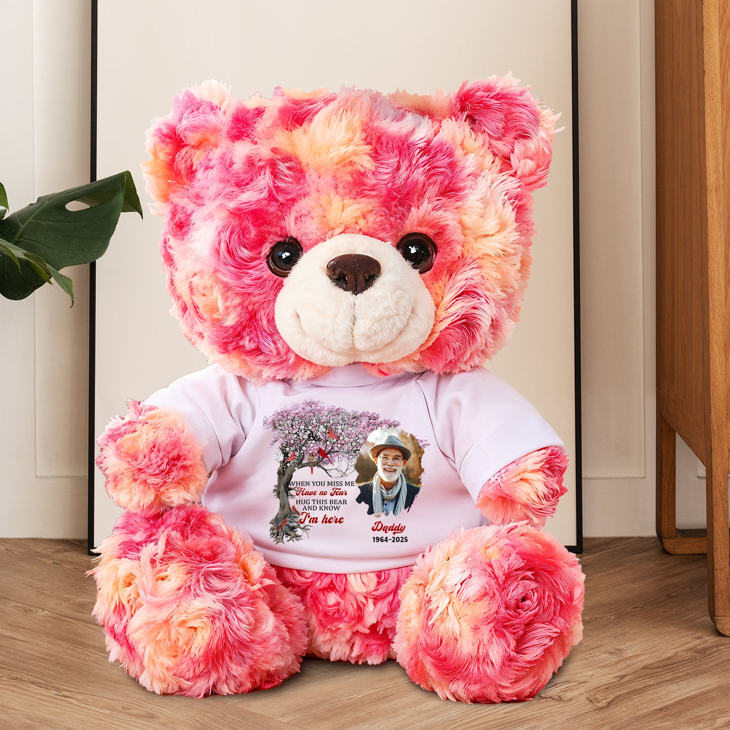 Hug This Bear Tree - Memorial Personalized Custom Teddy Bear Plus