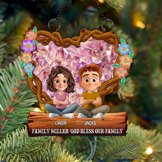 You And Me This Christmas  - Window Hanging Suncatcher Ornament