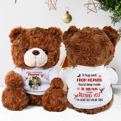 Cuddle From Heaven Sympathy Gift - Memorial Personalized Custom Teddy Bear Plush