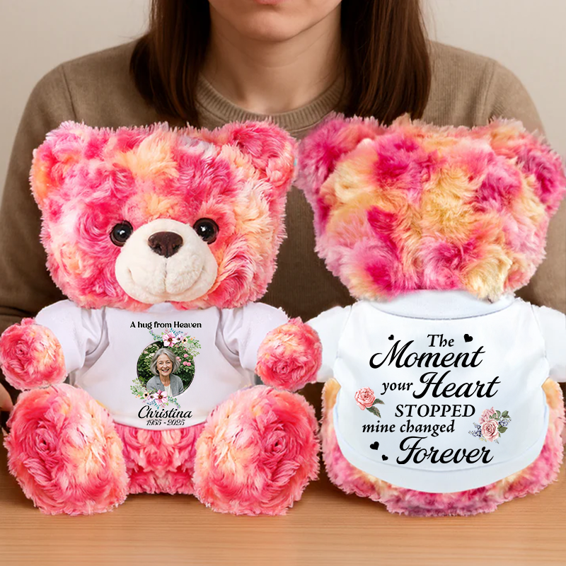 The Moment Your Heart Stopped - Memorial Personalized Custom Teddy Bear Plush