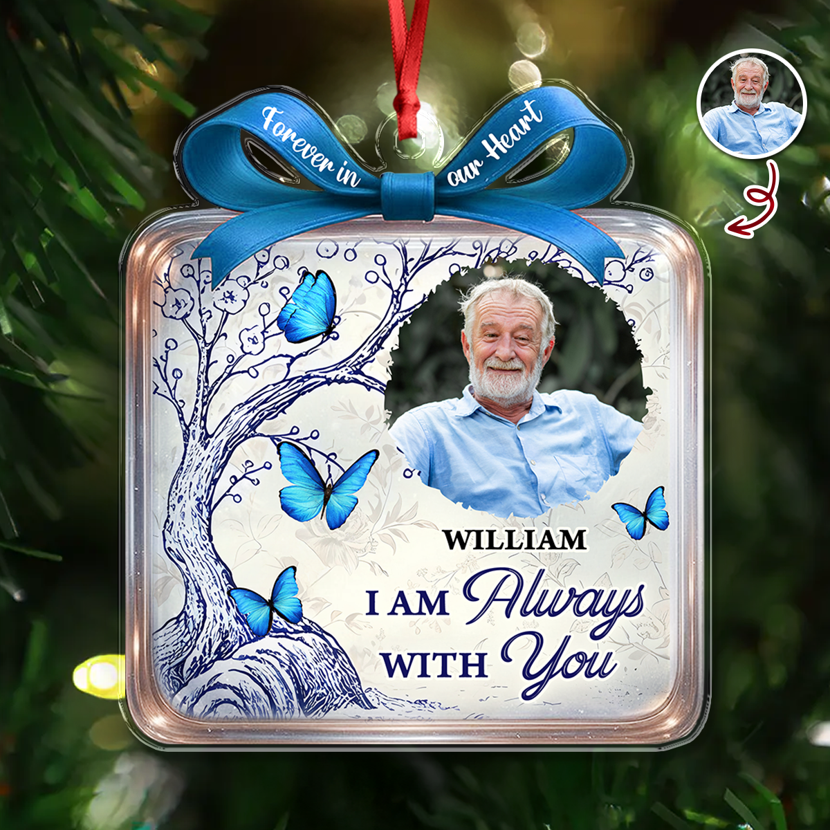 Memorial Box For Christmas - Personalized Custom Acrylic Ornament