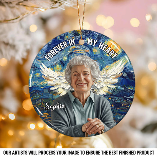 Custom Photo Memorial - Ceramic Ornament Christmas Gift