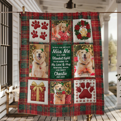 Personalized Pet Christmas Memorial Sympathy - Personalized Custom Blanket