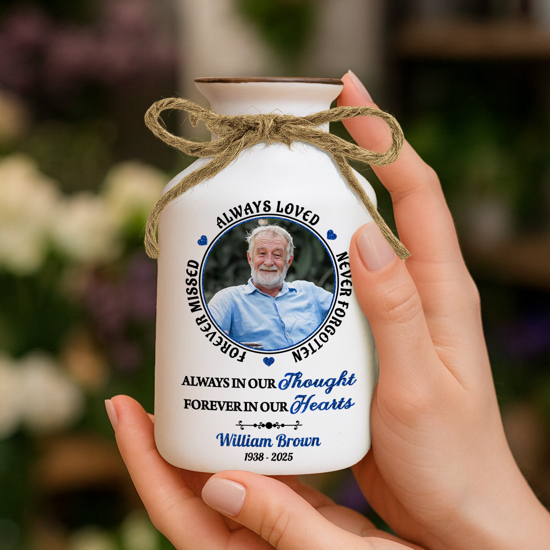 I Miss You - Personalized Ceramic Flower Pot - Memorial Gift