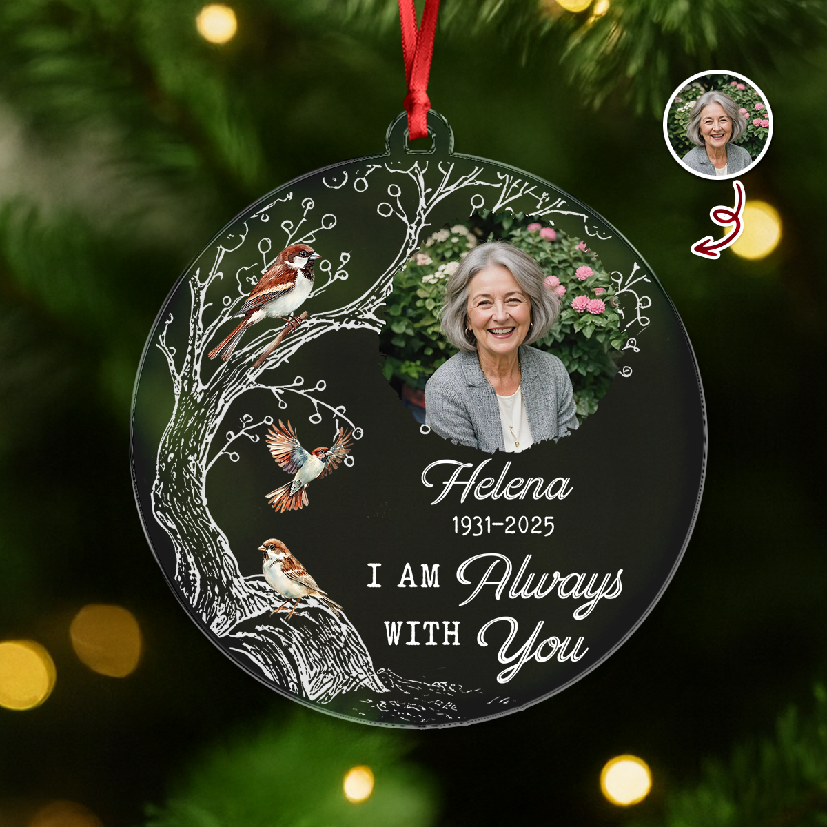 I Am Always With You Christmas - Personalized Custom Acrylic Ornament