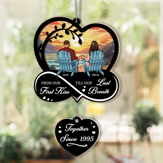 Always With You - 2 Layered Suncatcher with Charm - Memorial Gift