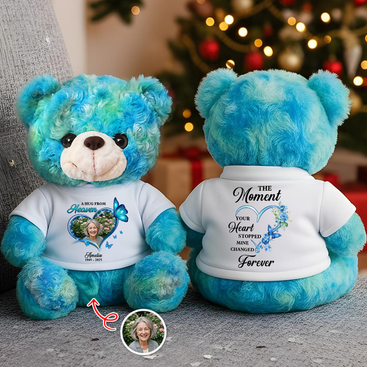 The Moment Your Heart Stopped - Memorial Personalized Custom Teddy Bear Plush
