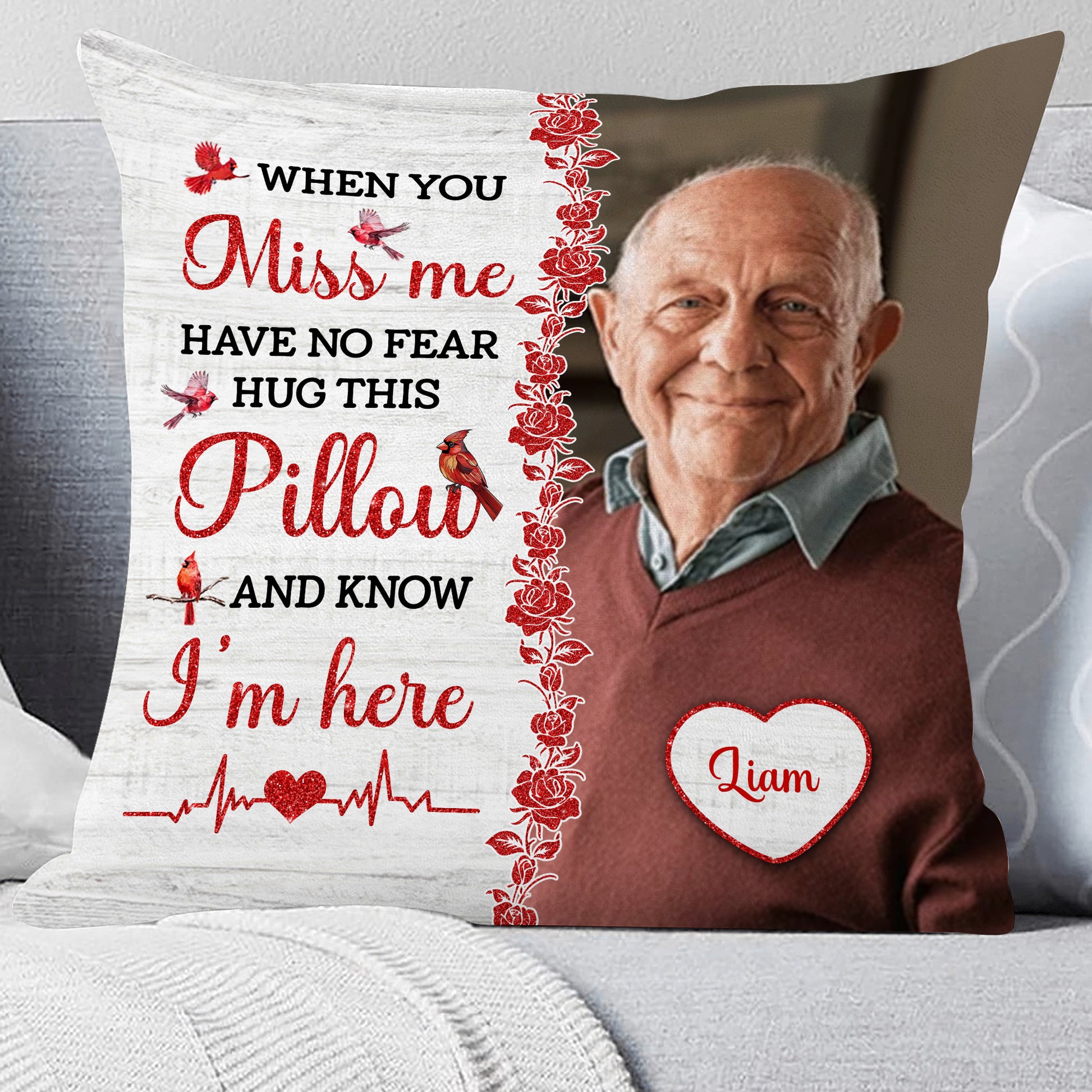 Memorial Personalized Custom Pillow - Sympathy Gift For Family Members