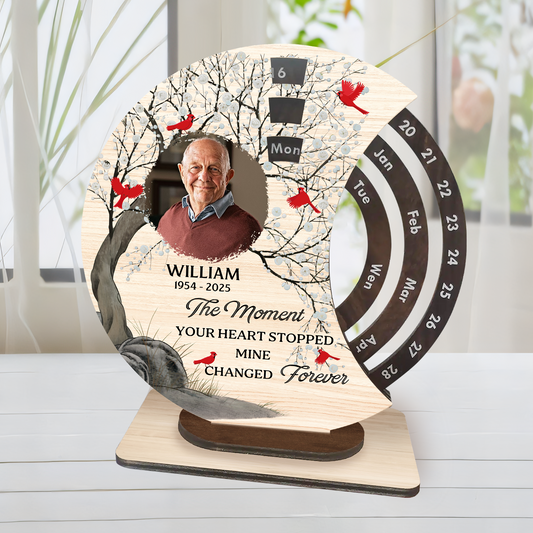 Cardinal Memorial - Personalized Spinning Perpetual Desk Calendar