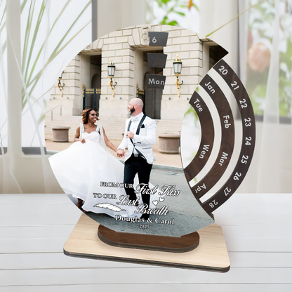 From Our First Kiss - Personalized Spinning Perpetual Desk Calendar