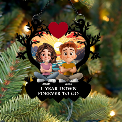 Together Forever - Custom Double Layer Wooden Ornament