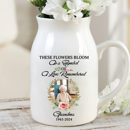 Always Loved - Personalized Ceramic Flower Vase - Sympathy Gift