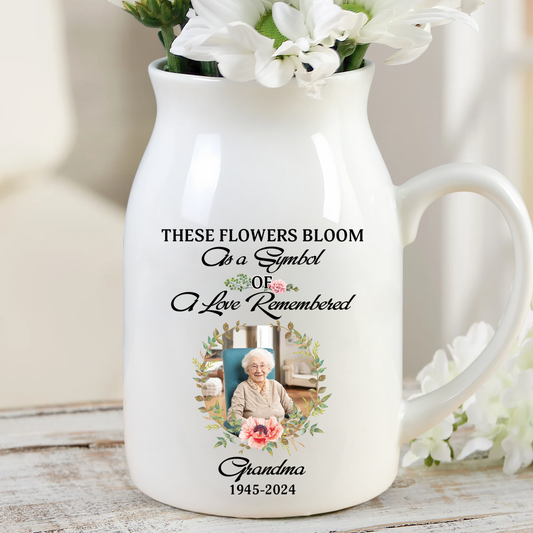 Always Loved - Personalized Ceramic Flower Vase - Sympathy Gift