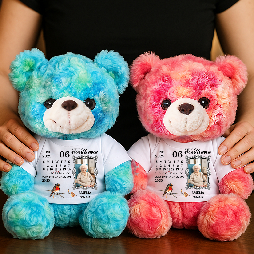 The Day You Left Me - Memorial Personalized Custom Teddy Bear Plush